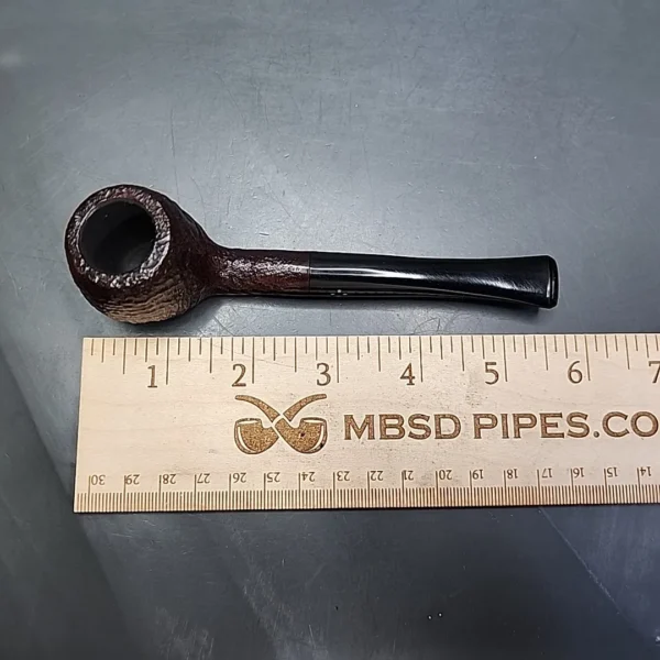 Sasieni 4 Dot Ruff Root Dark Sandblasted Prince Estate Briar Pipe, English Estates - Image 8
