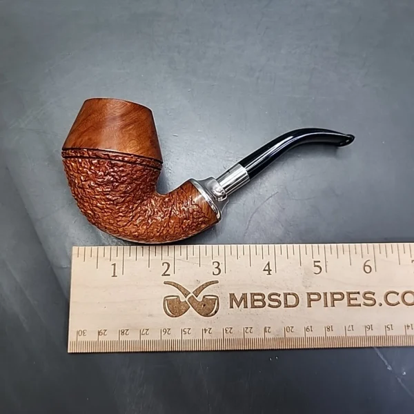 Caminetto 8.L.11 Partially Rusticated Rhodesian Estate Briar Pipe, Italian Estates - Image 9