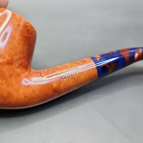 Savinelli Fantasia 606 KS Smooth Bent Billiard Briar Pipe, 6mm, New - Image 9