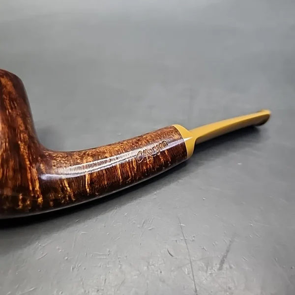 Chris Morgan Smooth Bent Brandy Handmade Briar Pipe, New - Image 9