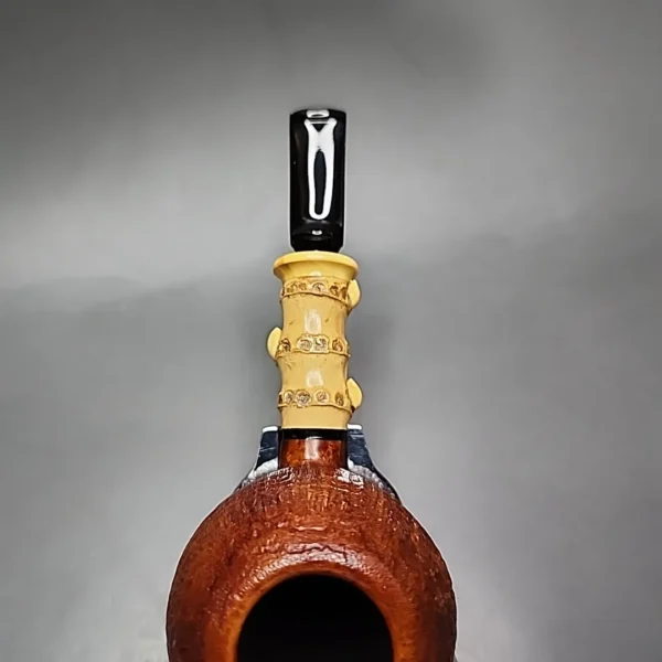 Doctor's Pipes Flash Grade Sandblasted Squat Tomato Handmade Briar Pipe, New - Image 9