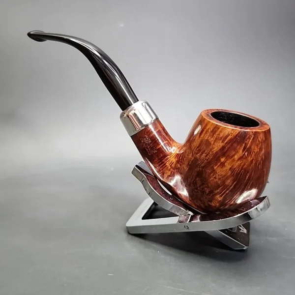 1996 Peterson Silver Mounted Army 68 Bent Brandy Estate Briar Pipe, Irish Estates - Image 9