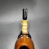 Doctors Pipes Double Flash Bamboo Brandy Handmade Briar Pipe, New - Image 9