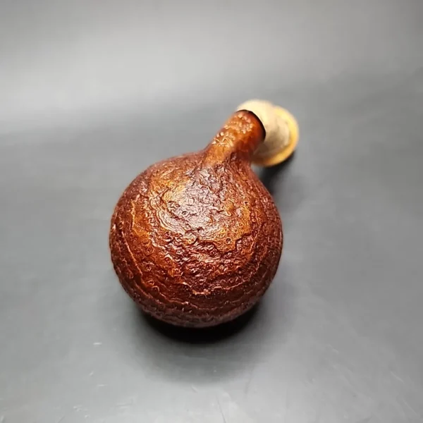 Doctor's Pipes Flash Grade Sandblasted Bent Apple Handmade Briar Pipe, New - Image 9