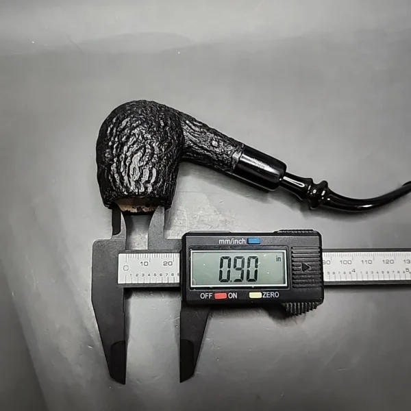 Pioneer Rusticated Bent Billiard Estate Block Meerschaum Pipe, American Estates - Image 9