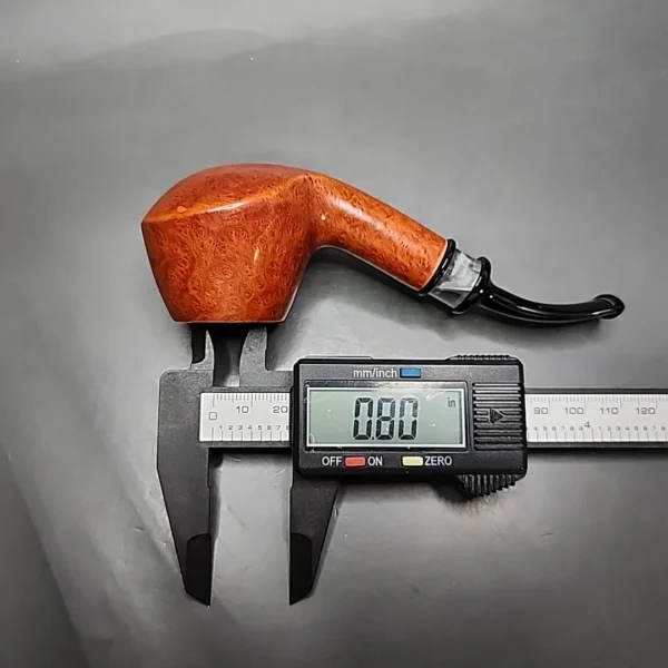 Design Berlin Strassbourg Smooth Bent Brandy Estate Briar Pipe Unsmoked, 9mm - Image 9