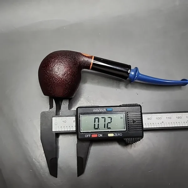 Sean Reum Sandblasted Bent Apple w/ Ebonite Handmade Briar Pipe, New - Image 9