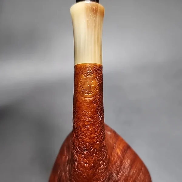 Adam Davidson 2010 Sandblasted Saucer Estate Briar Pipe, American Estates - Image 9