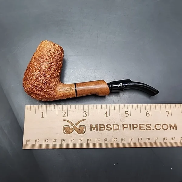 Ascorti Business Rusticated Stack Estate Briar Pipe, Italian Estates - Image 9