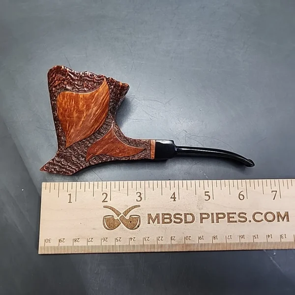 Dane Craft S Partially Sandblasted Freehand Estate Briar Pipe, Unsmoked - Image 9