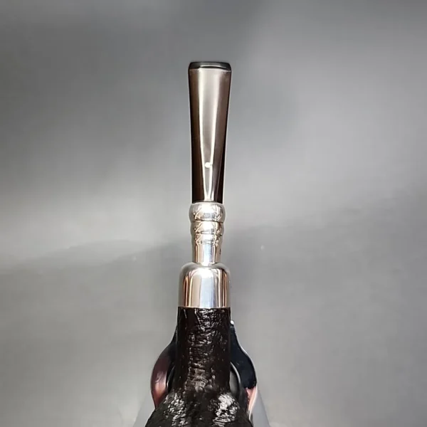2001 Dunhill Christmas Sandblasted Silver Spigot Billiard Estate Briar Pipe, Unsmoked - Image 9