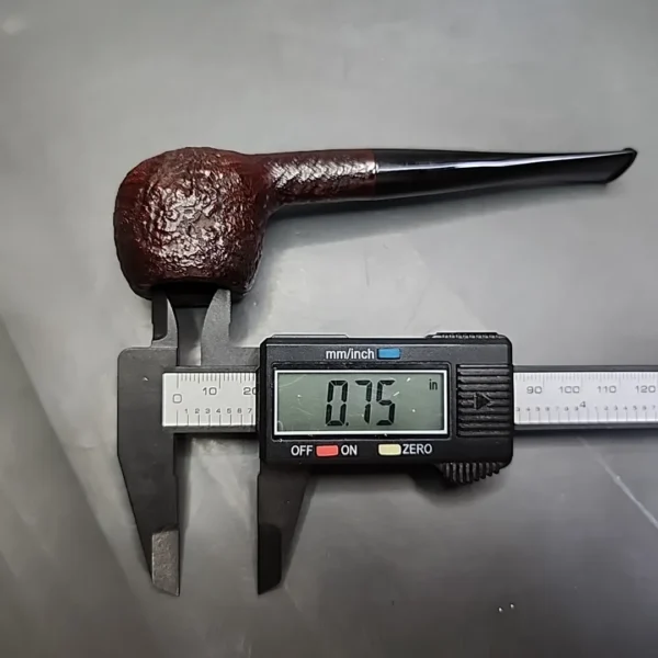 Sasieni 4 Dot Ruff Root Dark Sandblasted Prince Estate Briar Pipe, English Estates - Image 9