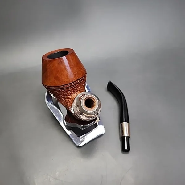Caminetto 8.L.11 Partially Rusticated Rhodesian Estate Briar Pipe, Italian Estates - Image 10