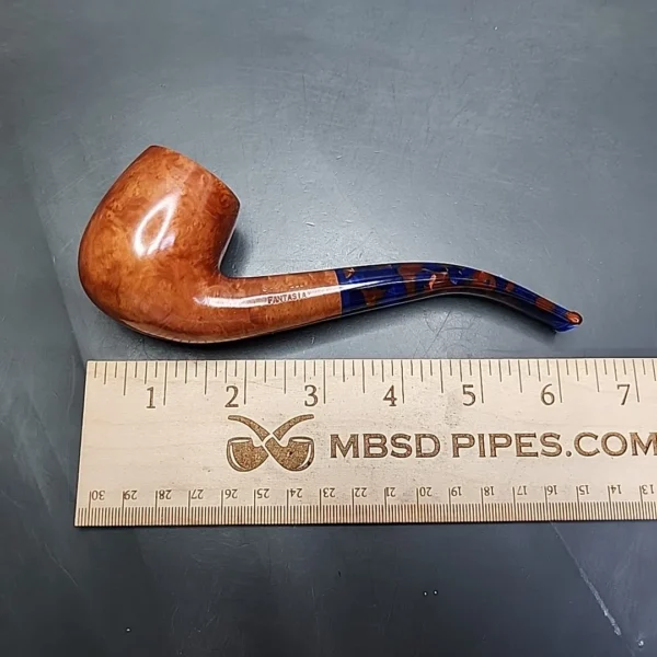 Savinelli Fantasia 606 KS Smooth Bent Billiard Briar Pipe, 6mm, New - Image 10