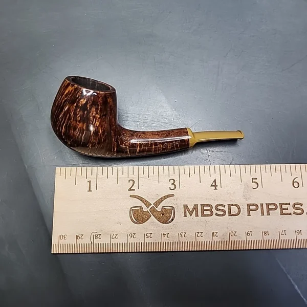 Chris Morgan Smooth Bent Brandy Handmade Briar Pipe, New - Image 10