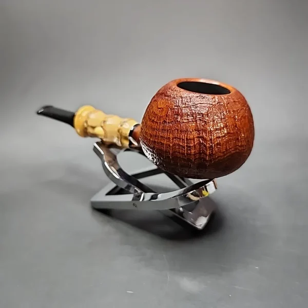 Doctor's Pipes Flash Grade Sandblasted Squat Tomato Handmade Briar Pipe, New - Image 10