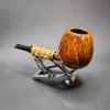 Doctors Pipes Double Flash Bamboo Brandy Handmade Briar Pipe, New - Image 10