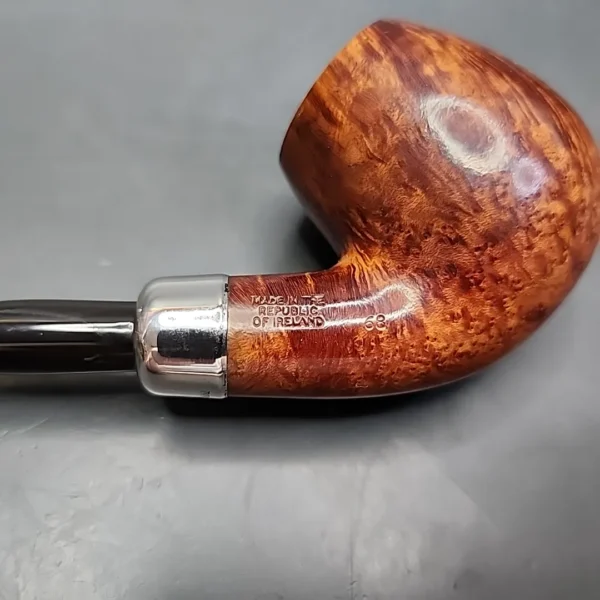 1996 Peterson Silver Mounted Army 68 Bent Brandy Estate Briar Pipe, Irish Estates - Image 10