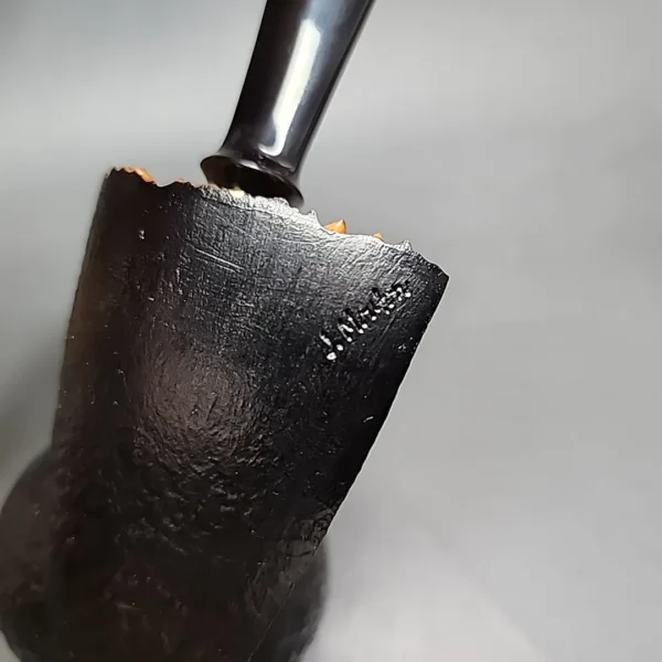 J Mouton Sandblasted Fish Handmade Briar Pipe, New - Image 10