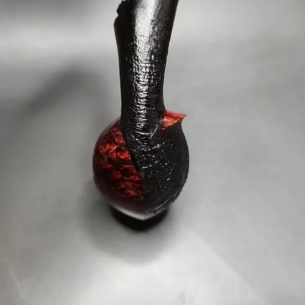 J Mouton Partially Sandblasted Spearfish Handmade Briar Pipe, New - Image 10