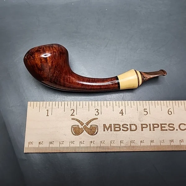 Joao Madail Scorpius Pipes Rhodesian Horn Handmade Briar Pipe, Unsmoked - Image 10