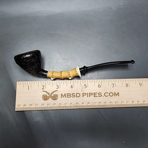 J Mouton Sandblasted Samurai Dublin Handmade Briar Pipe, New - Image 10