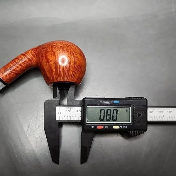 Design Berlin Strassbourg Smooth Bent Brandy Estate Briar Pipe Unsmoked, 9mm - Image 10