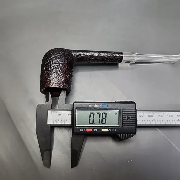 GBD Prehistoric 1454 Sandblasted Billiard w/ Perspex Estate Briar Pipe, Unsmoked - Image 10
