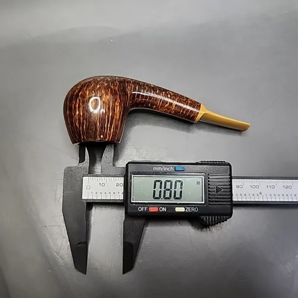 Chris Morgan Smooth Bent Brandy Handmade Briar Pipe, New - Image 11