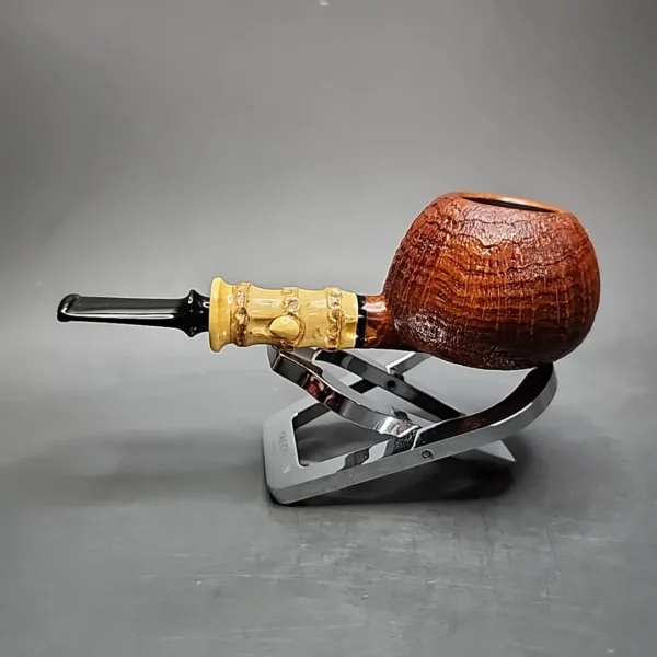 Doctor's Pipes Flash Grade Sandblasted Squat Tomato Handmade Briar Pipe, New - Image 11