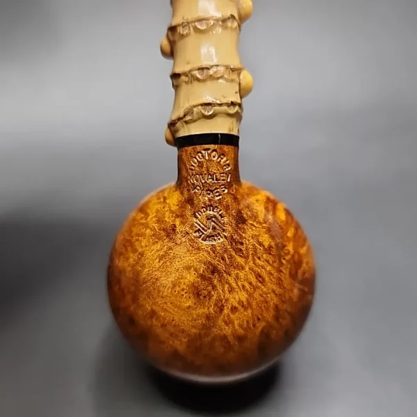 Doctors Pipes Double Flash Bamboo Brandy Handmade Briar Pipe, New - Image 11