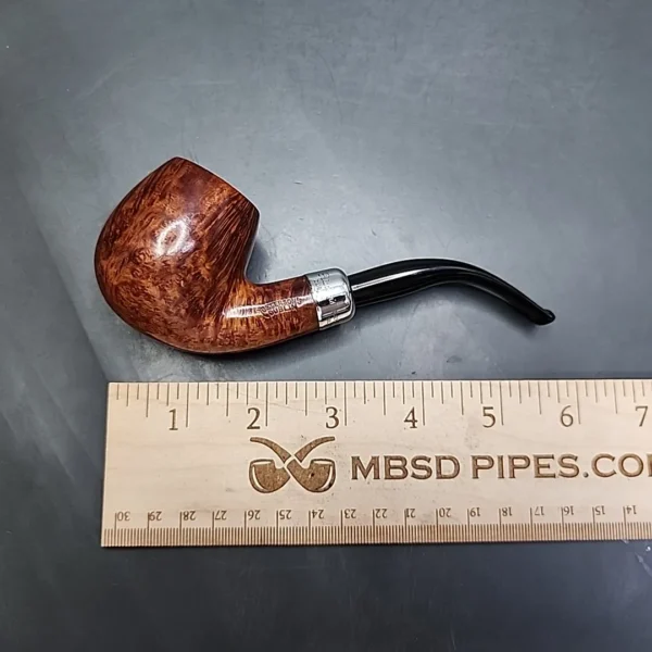 1996 Peterson Silver Mounted Army 68 Bent Brandy Estate Briar Pipe, Irish Estates - Image 11