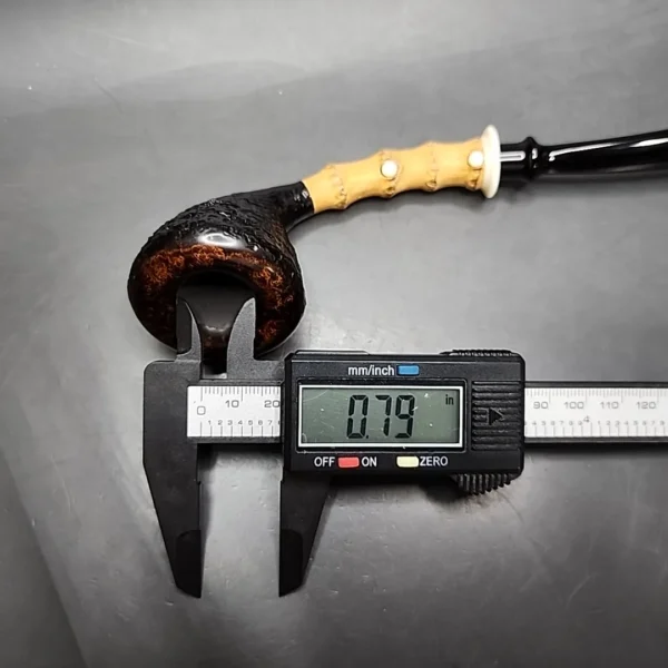 J Mouton Sandblasted Samurai Dublin Handmade Briar Pipe, New - Image 11