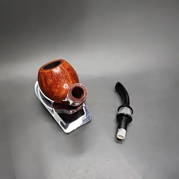 Design Berlin Strassbourg Smooth Bent Brandy Estate Briar Pipe Unsmoked, 9mm - Image 11