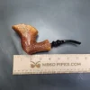 Ben Wade Danish Pride Golden Tan Partially Sandblasted Freehand Estate Briar Pipe, Danish Estates - Image 11