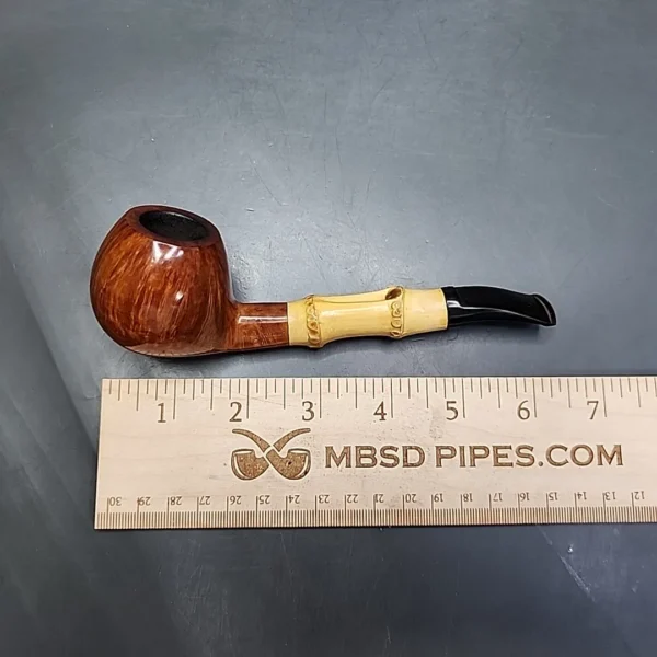 E. Andrew (Andrew Jurkieweicz) 01 Smooth Bamboo Apple Estate Briar Pipe, American Estates - Image 11