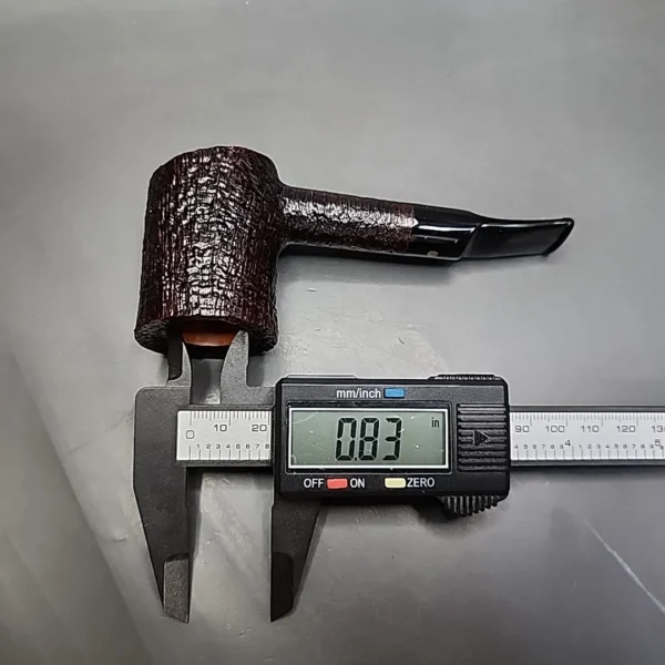 Savinelli Punto Oro Gold 311 KS Sandblasted Poker Estate Briar Pipe, Unsmoked, 9mm - Image 11