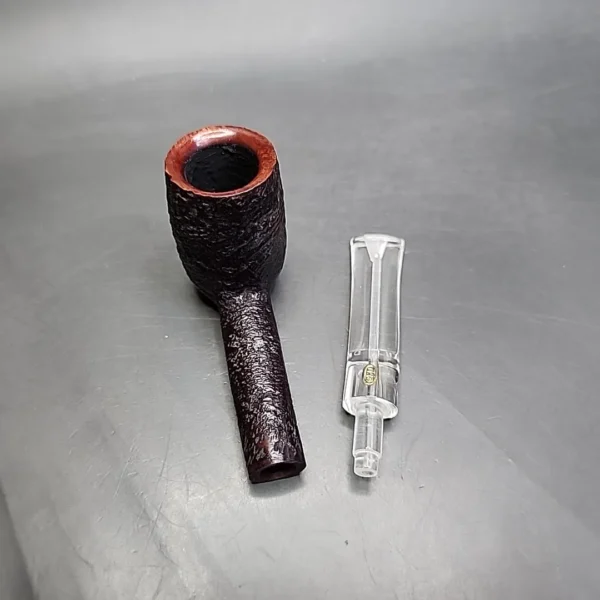 GBD Prehistoric 1454 Sandblasted Billiard w/ Perspex Estate Briar Pipe, Unsmoked - Image 11