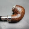 Peterson Flame Grain Spigot w/ Silver Cap 221 Smooth Bent Billiard Estate Briar Pipe, Irish Estates - Image 11