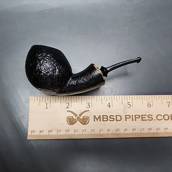 J Mouton Sandblasted Fish Handmade Briar Pipe, New - Image 12