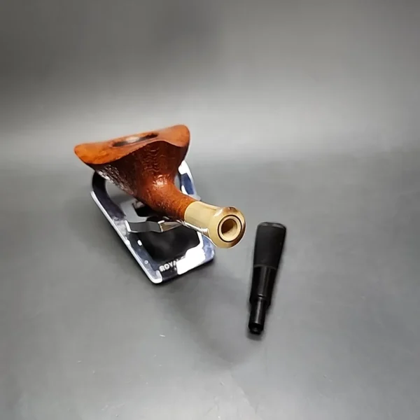 Adam Davidson 2010 Sandblasted Saucer Estate Briar Pipe, American Estates - Image 12