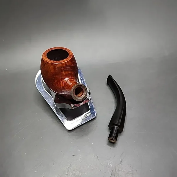Astleys by Les Wood Smooth Bent Apple Estate Briar Pipe, Unsmoked - Image 12