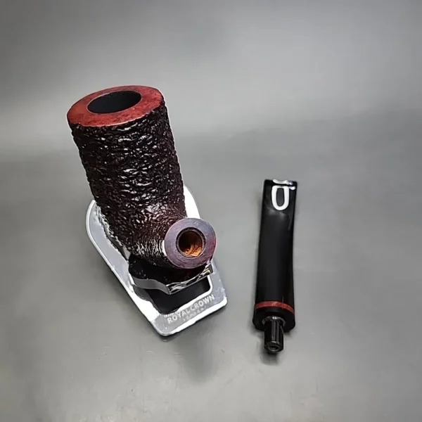 Becker for PCI 1986, Partially Rusticated Bent Stack Estate Briar Pipe, Unsmoked - Image 12