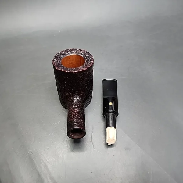 Savinelli Punto Oro Gold 311 KS Sandblasted Poker Estate Briar Pipe, Unsmoked, 9mm - Image 12