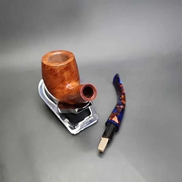 Savinelli Fantasia 606 KS Smooth Bent Billiard Briar Pipe, 6mm, New - Image 12
