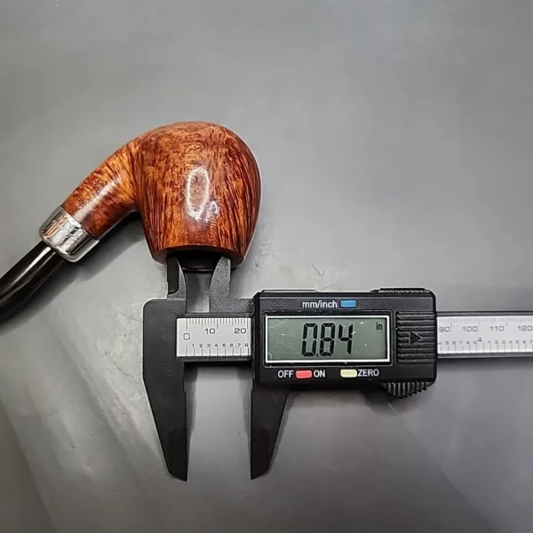1996 Peterson Silver Mounted Army 68 Bent Brandy Estate Briar Pipe, Irish Estates - Image 12