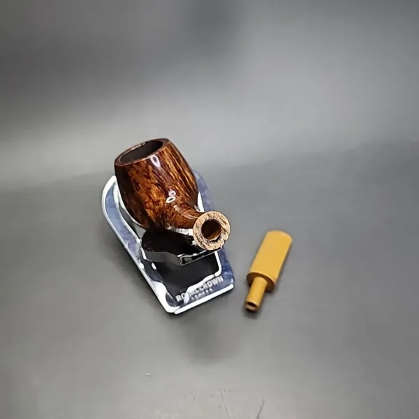 Chris Morgan Smooth Bent Brandy Handmade Briar Pipe, New - Image 12