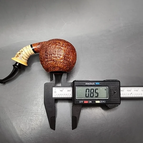 Doctor's Pipes Flash Grade Sandblasted Bent Apple Handmade Briar Pipe, New - Image 12