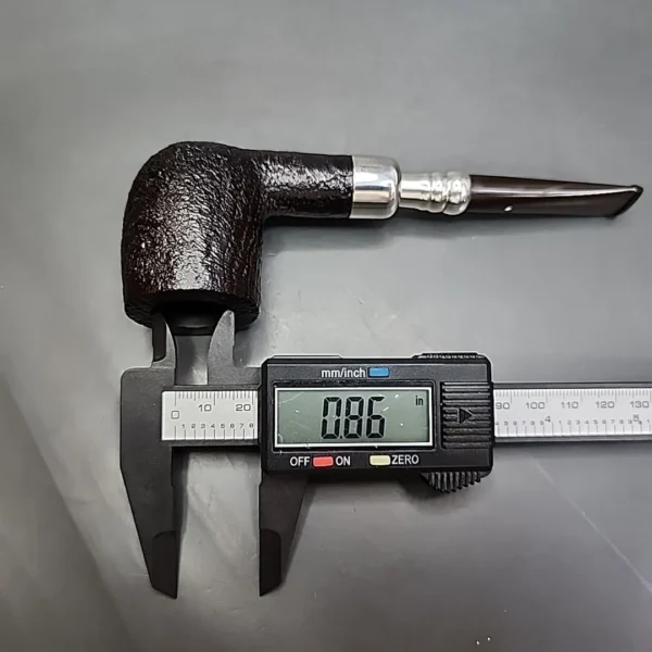 2001 Dunhill Christmas Sandblasted Silver Spigot Billiard Estate Briar Pipe, Unsmoked - Image 13
