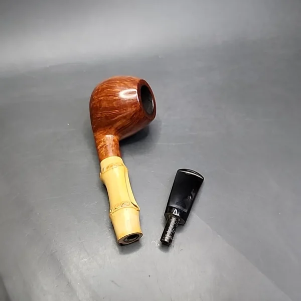 E. Andrew (Andrew Jurkieweicz) 01 Smooth Bamboo Apple Estate Briar Pipe, American Estates - Image 13